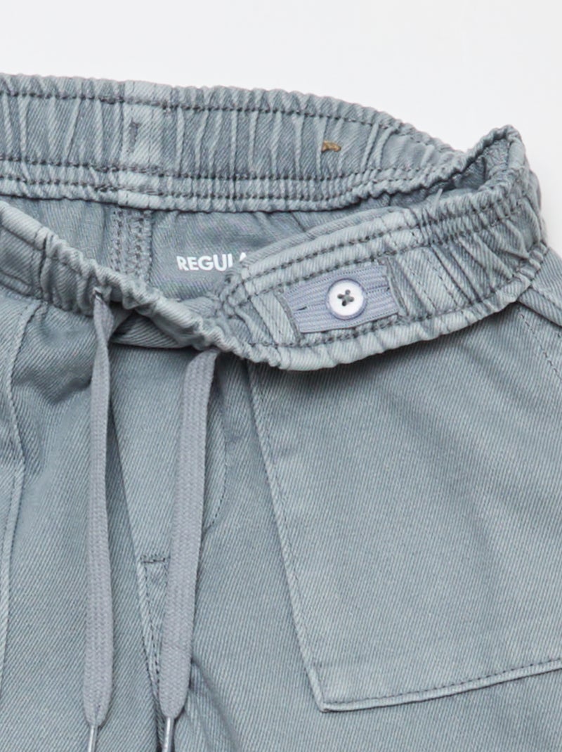 Pantalon poches rectangulaires - Coupe + ajustée Bleu - Kiabi