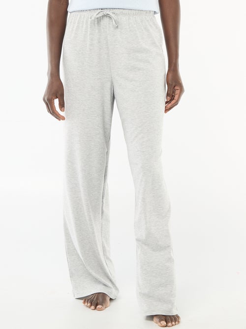 Pantalon pyjama en maille stretch - Kiabi