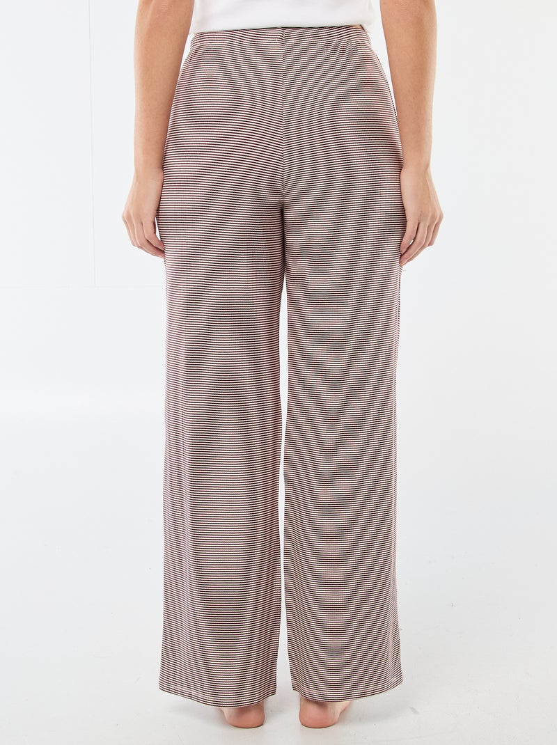 Pantalon pyjama en maille stretch Rouge - Kiabi