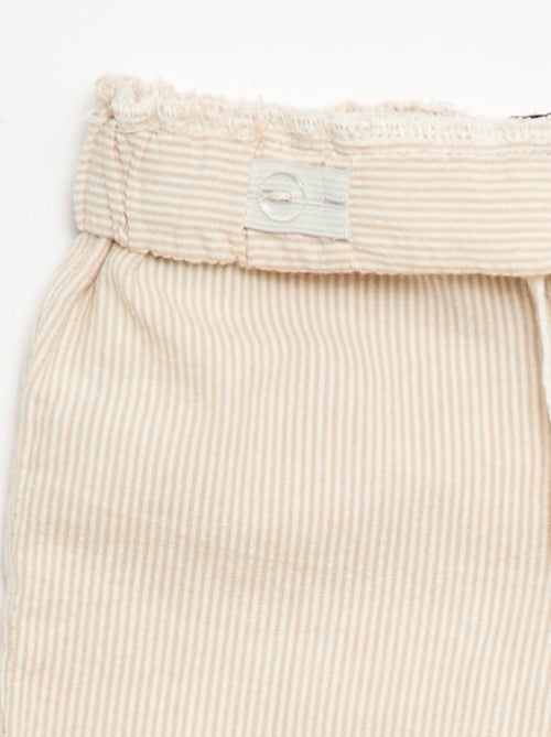 Pantalon rayé en seersucker - Kiabi