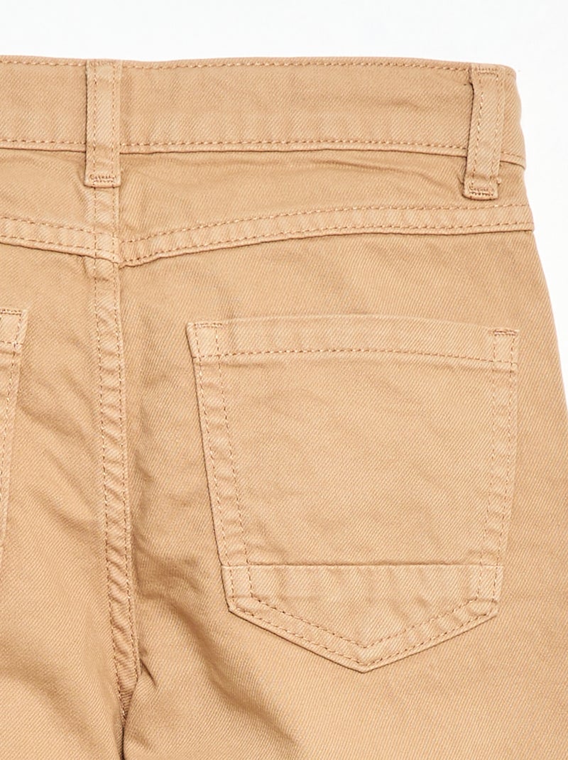 Pantalon regular 5 poches Beige - Kiabi