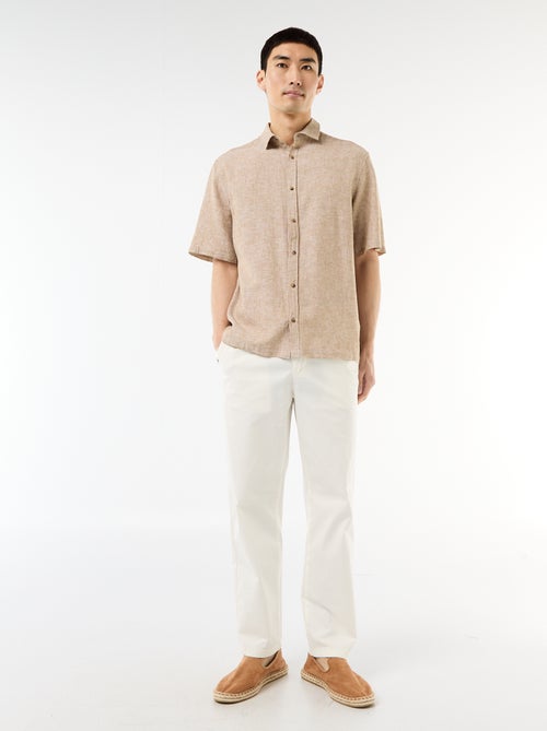 Pantalon regular en twill - Kiabi