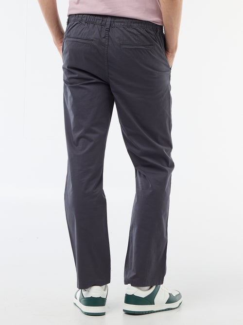 Pantalon regular en twill - Kiabi