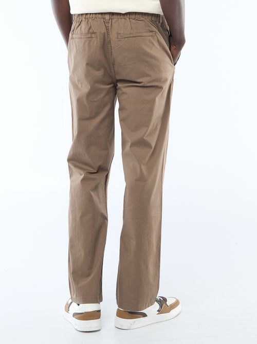 Pantalon regular en twill - Kiabi