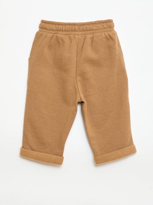 Pantalon relax en maille piquée - Kiabi