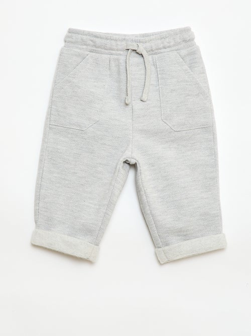 Pantalon relax en maille piquée - Kiabi