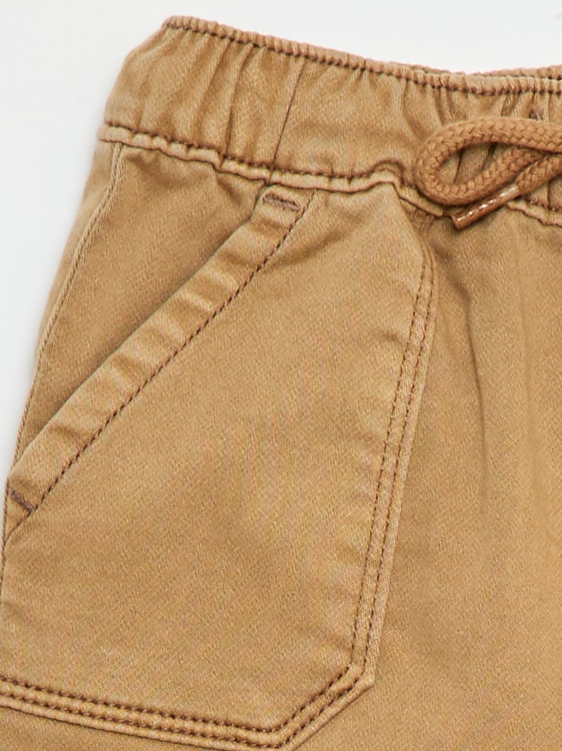 Pantalon relax fit Beige - Kiabi