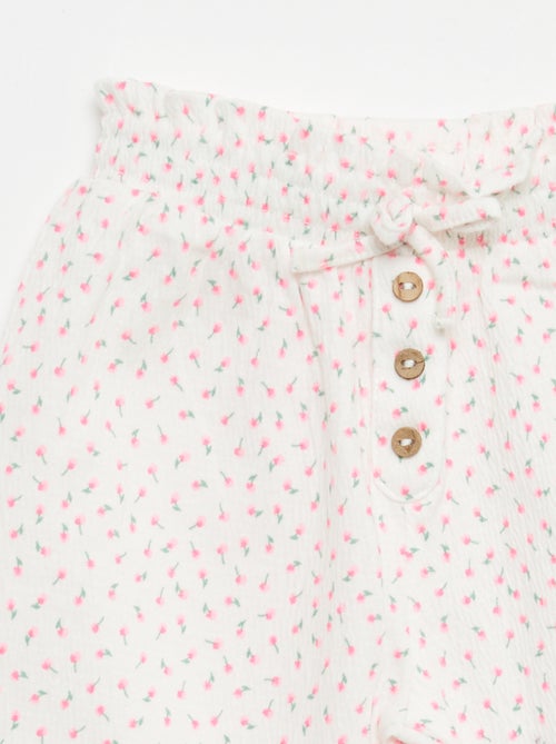 Pantalon Sarouel en jersey de coton - Kiabi