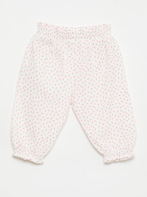 Pantalon Sarouel en jersey de coton - Kiabi