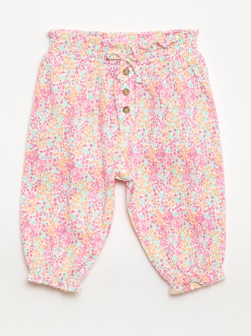 Pantalon Sarouel en jersey de coton - Kiabi