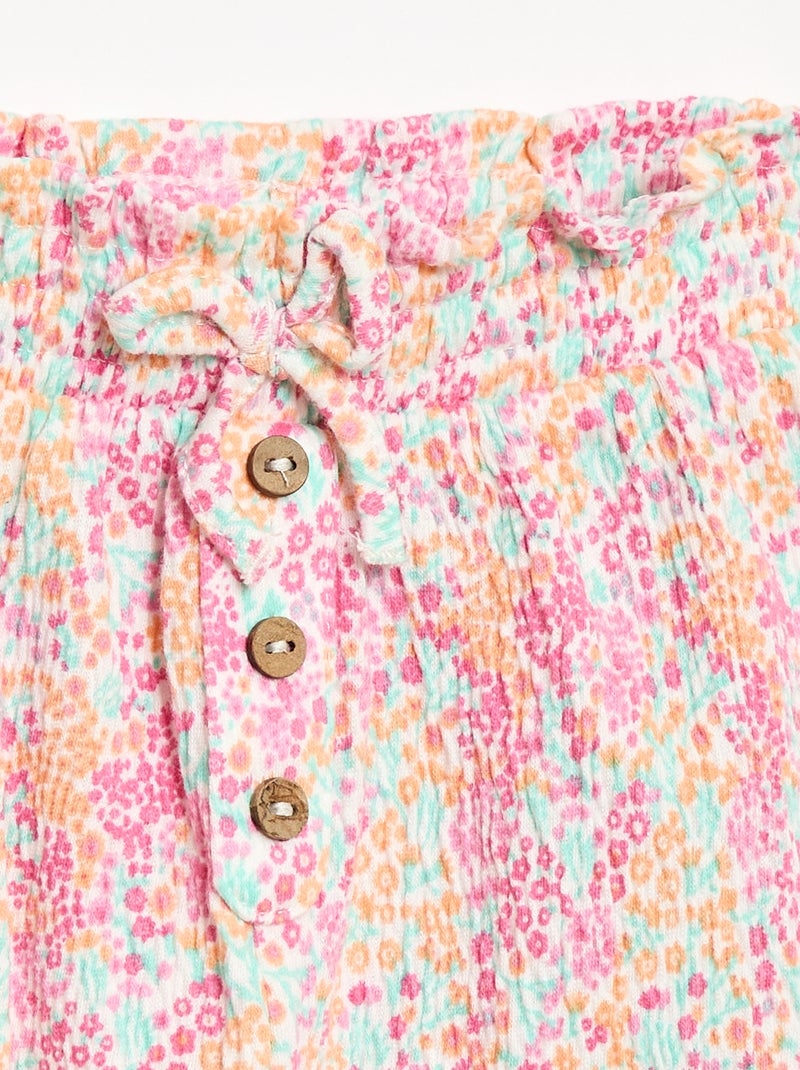 Pantalon Sarouel en jersey de coton Blanc - Kiabi