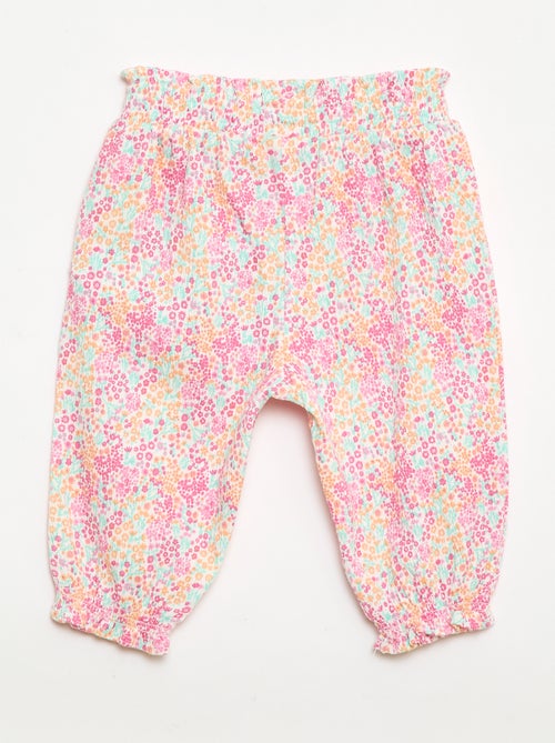 Pantalon Sarouel en jersey de coton - Kiabi