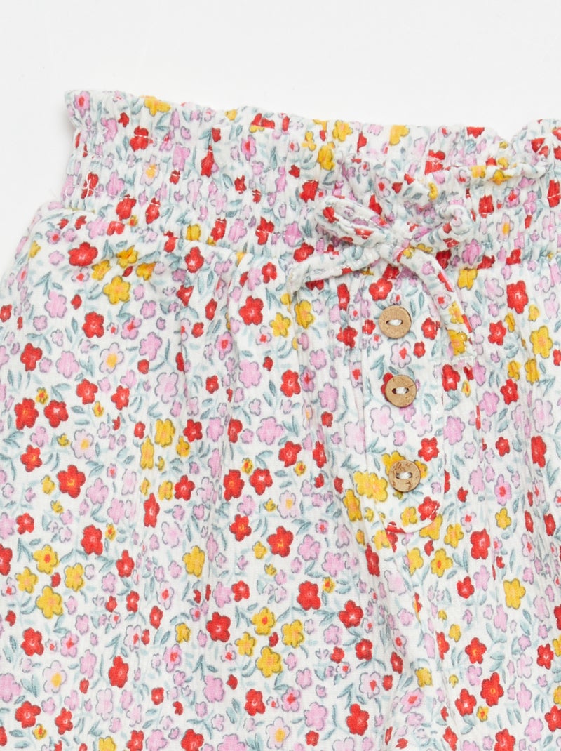 Pantalon Sarouel en jersey de coton Rose - Kiabi