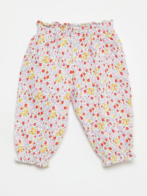 Pantalon Sarouel en jersey de coton - Kiabi