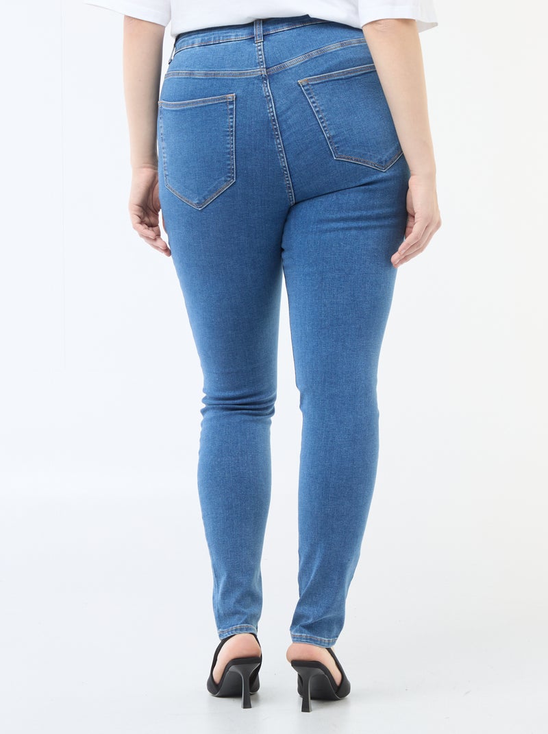 Pantalon skinny à taille très haute - L28 Bleu - Kiabi