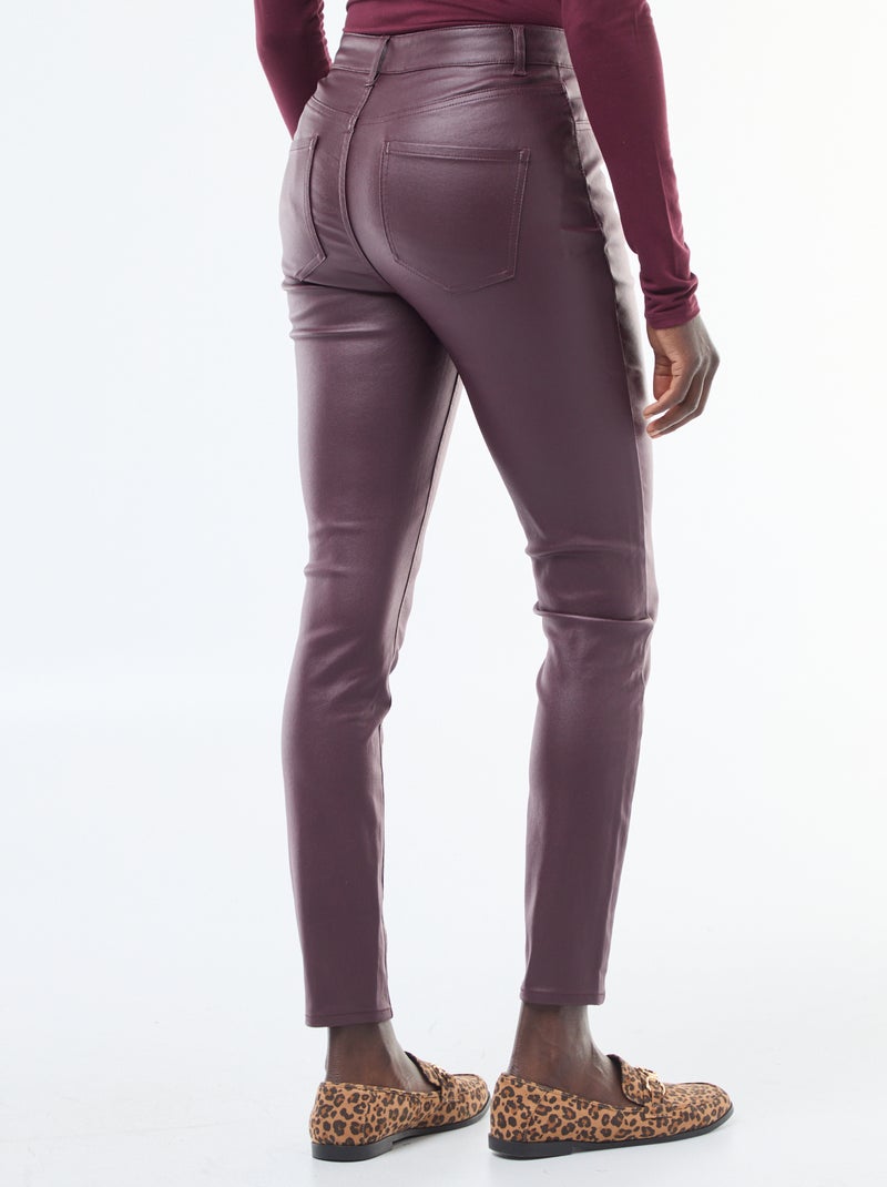 Pantalon skinny coated uni Violet - Kiabi