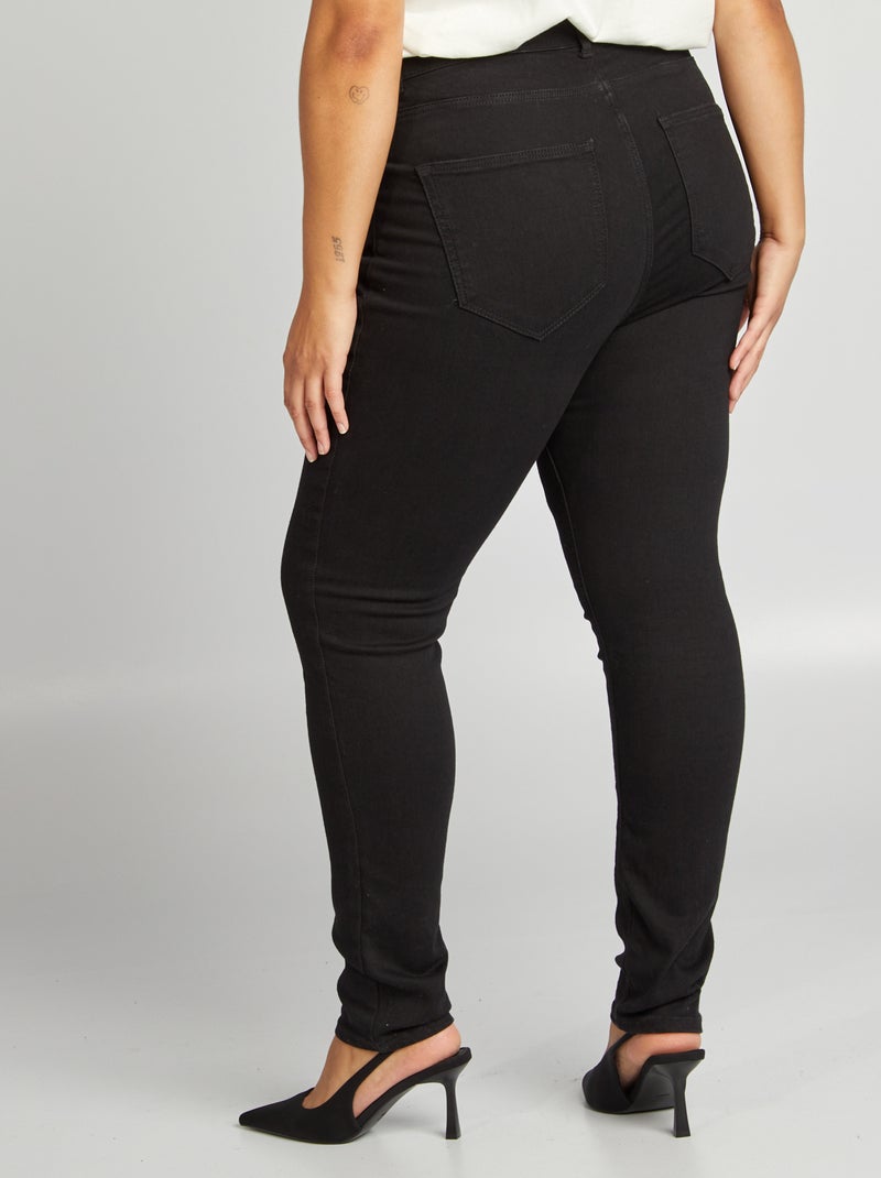 Pantalon skinny stretch - 5 poches - L30 Noir - Kiabi