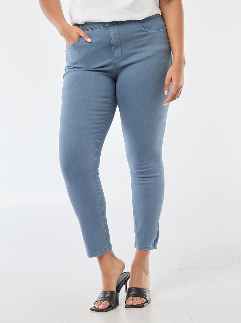 Pantalon skinny taille haute Bleu - Kiabi