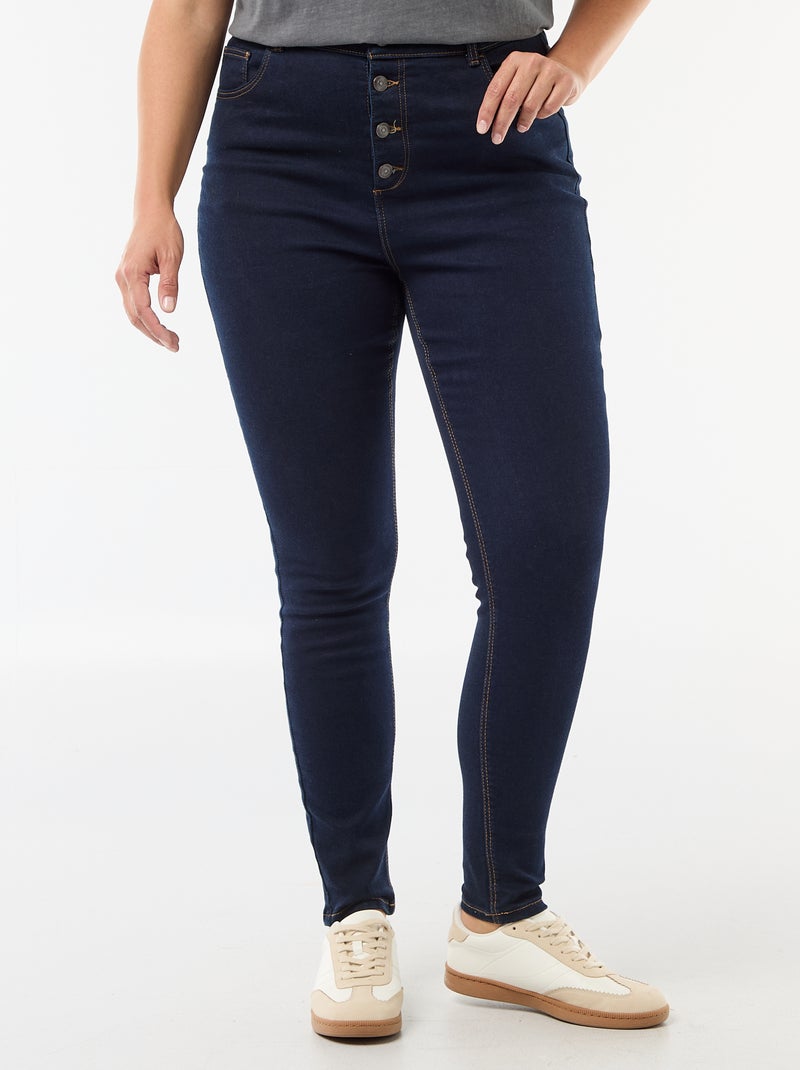 Pantalon skinny taille très haute - L30 Bleu - Kiabi