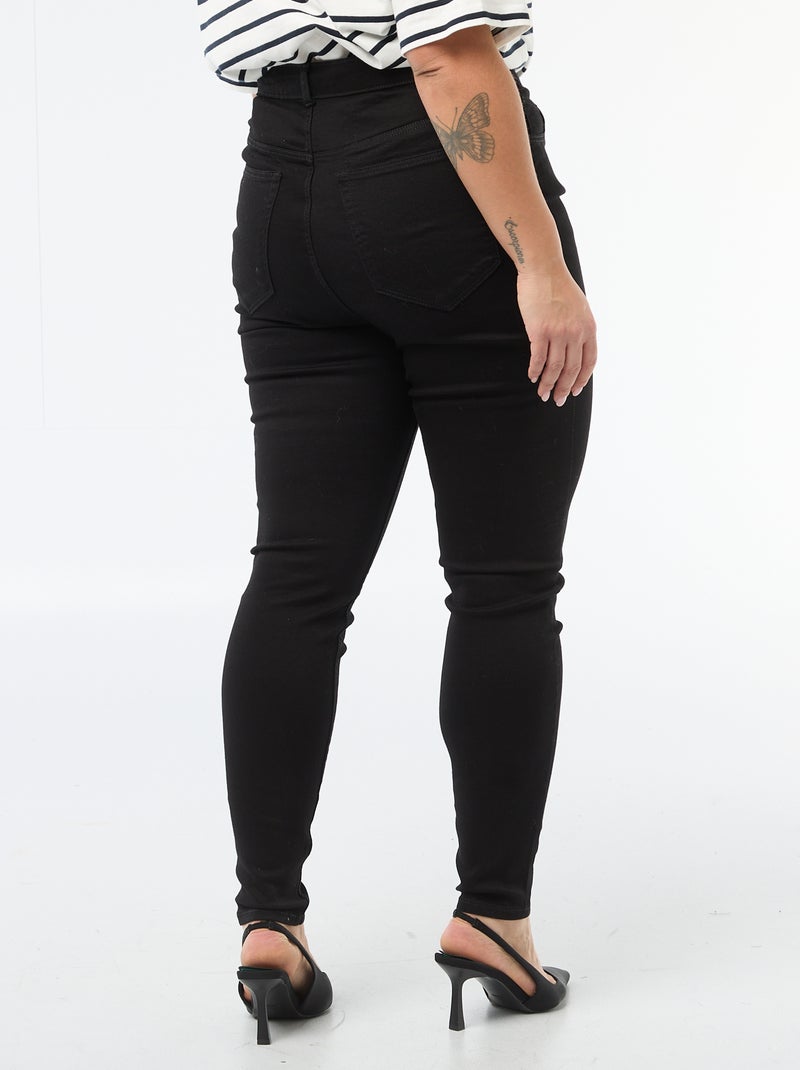 Pantalon skinny taille très haute - L30 Noir - Kiabi