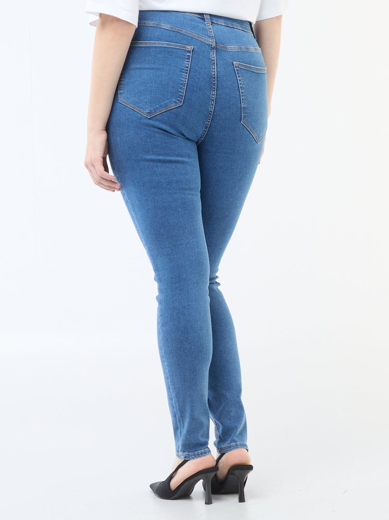 Pantalon skinny taille très haute - L32 Bleu - Kiabi