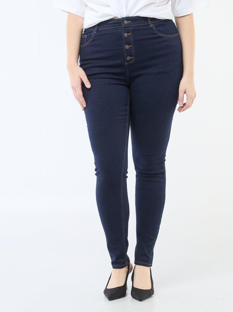 Pantalon skinny taille très haute - L32 Bleu - Kiabi