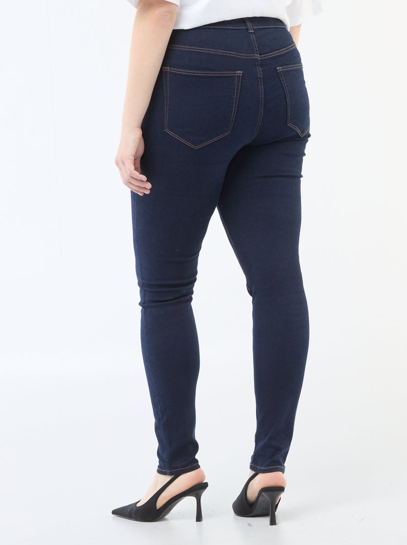 Pantalon skinny taille très haute - L34 Bleu - Kiabi