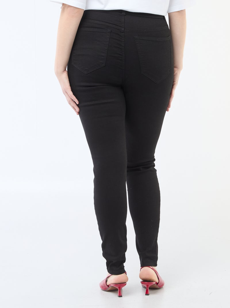 Pantalon skinny taille très haute - L34 Noir - Kiabi
