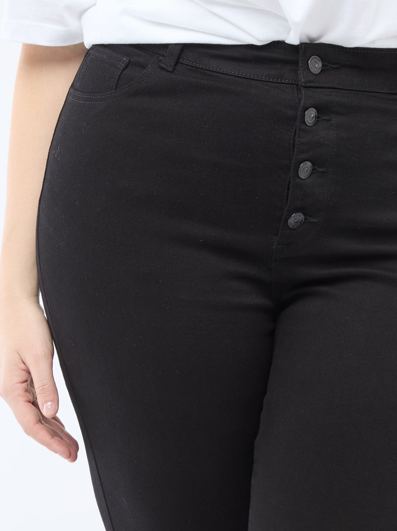 Pantalon skinny taille très haute - L34 Noir - Kiabi