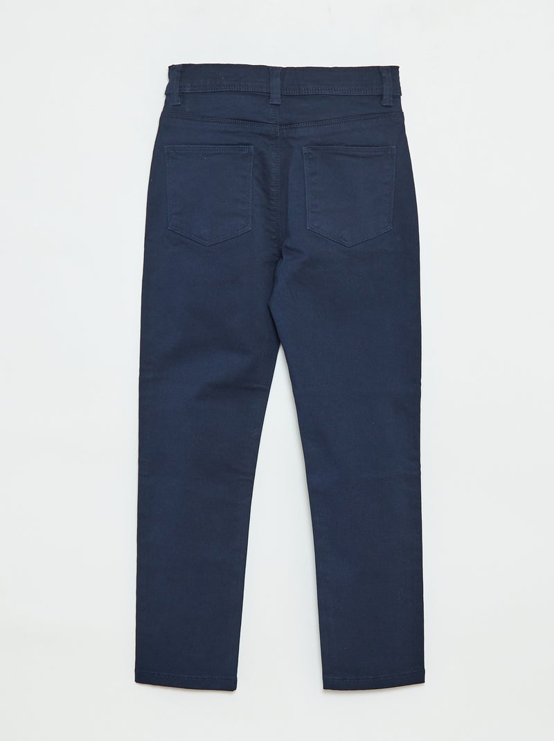 Pantalon slim - coupe ajustée 4 poches Bleu - Kiabi