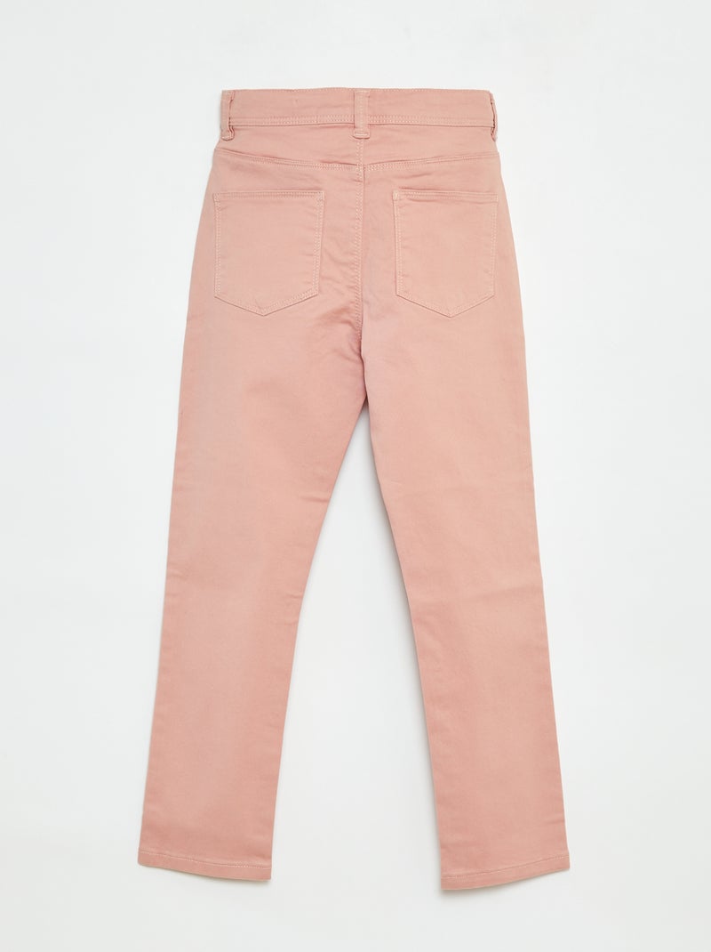 Pantalon slim - coupe ajustée 4 poches Rose - Kiabi