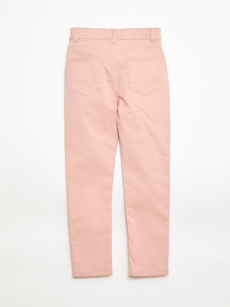 Pantalon slim - coupe ajustée 4 poches Rose - Kiabi