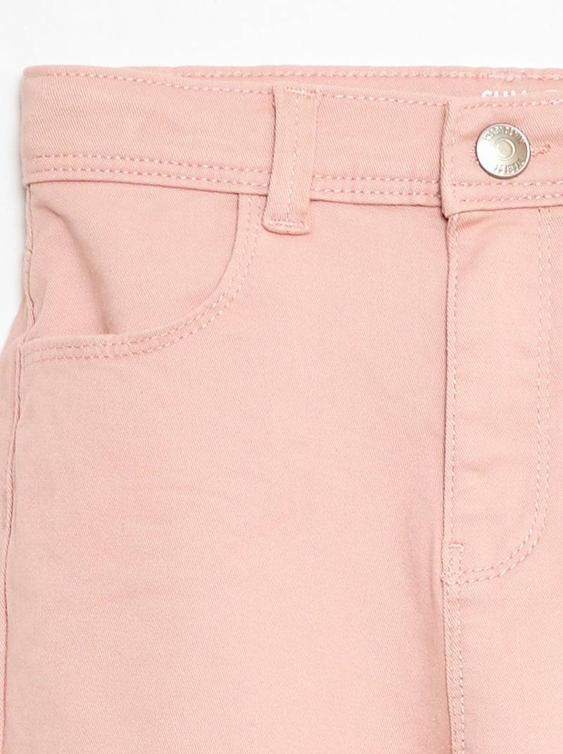 Pantalon slim - coupe ajustée 4 poches Rose - Kiabi