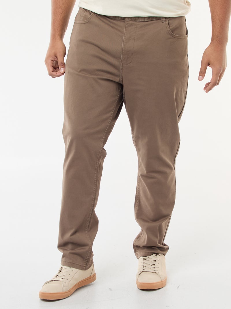 Pantalon slim - L30 Marron - Kiabi