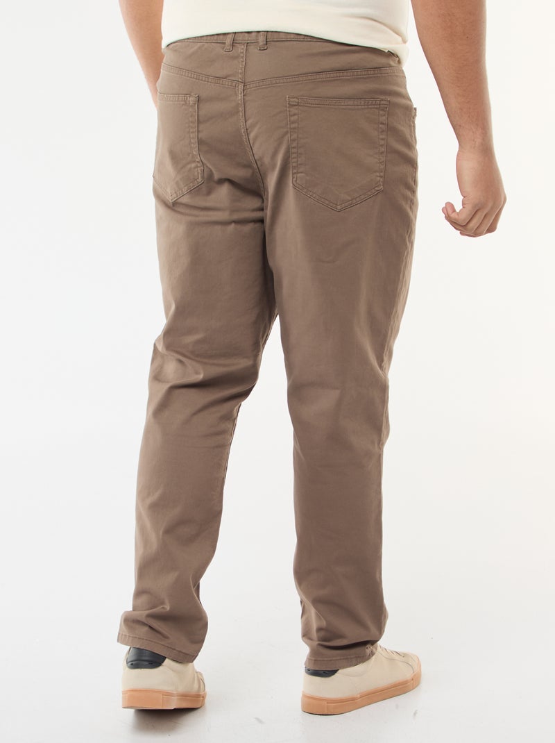 Pantalon slim - L30 Marron - Kiabi