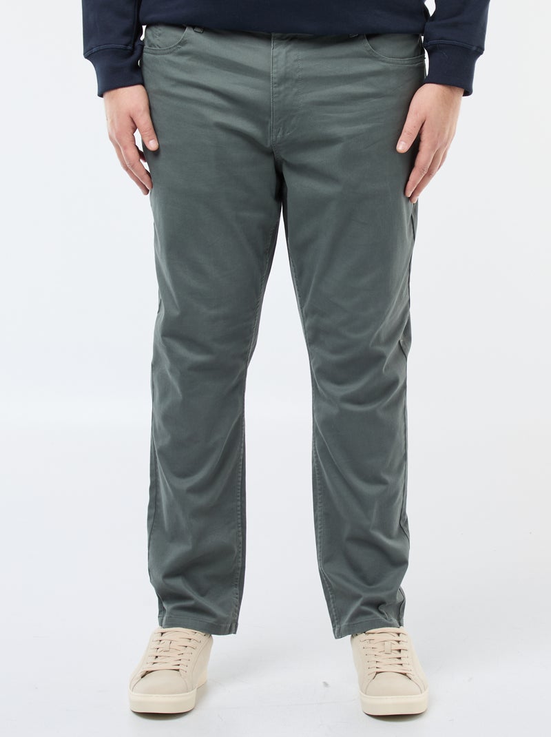Pantalon slim - L30 Vert - Kiabi