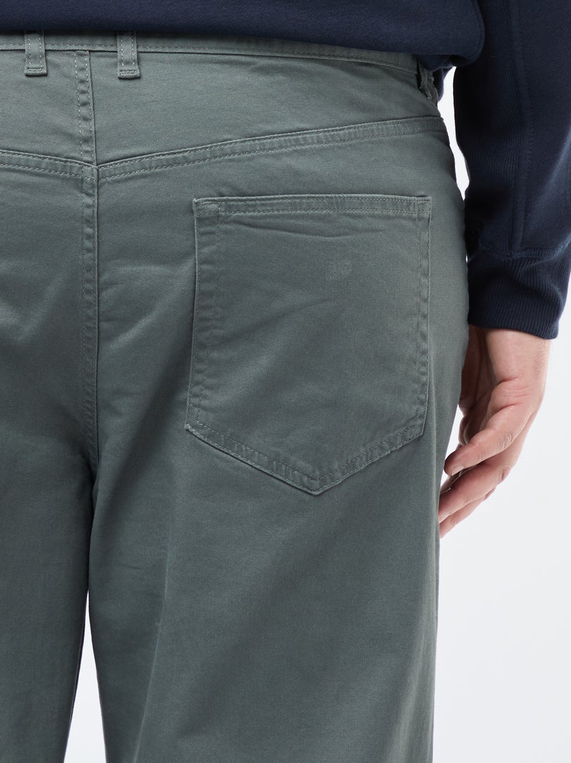 Pantalon slim - L30 Vert - Kiabi