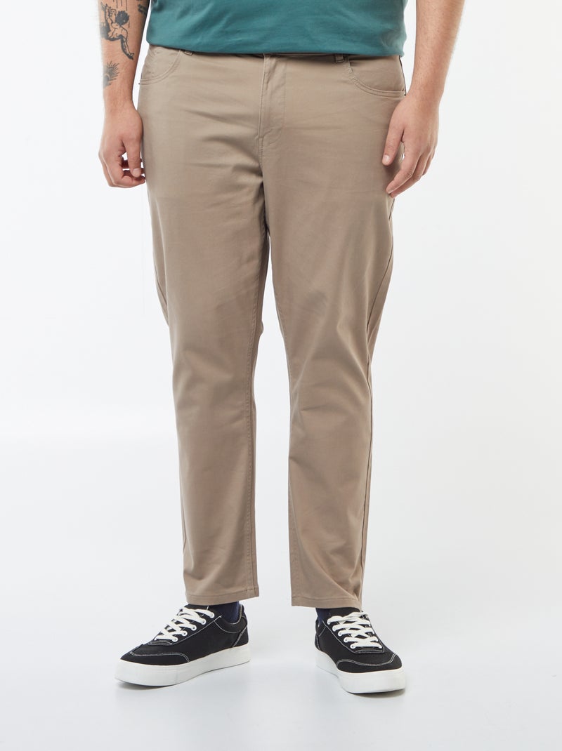 Pantalon slim - L32 Beige - Kiabi