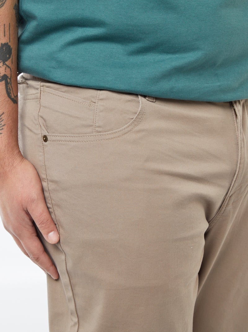 Pantalon slim - L32 Beige - Kiabi