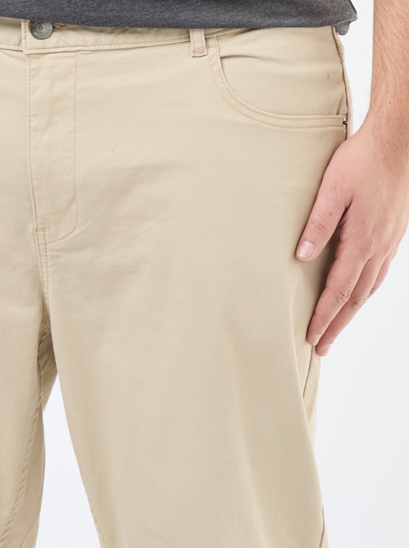 Pantalon slim - L32 Beige - Kiabi