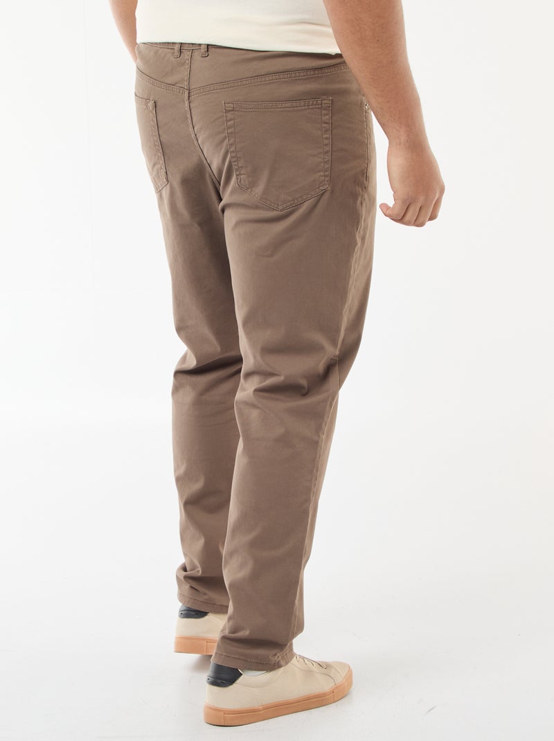 Pantalon slim - L32 Marron - Kiabi
