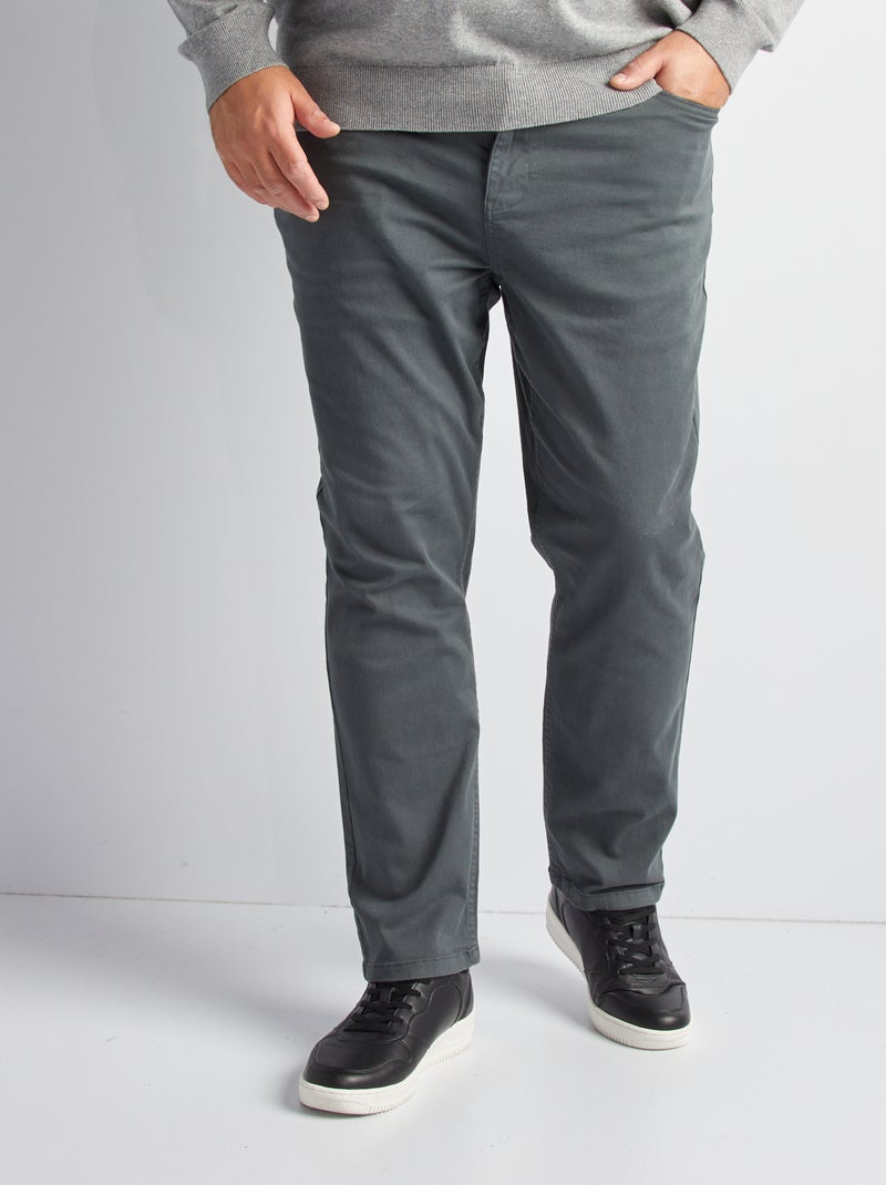 Pantalon slim - L32 Vert - Kiabi