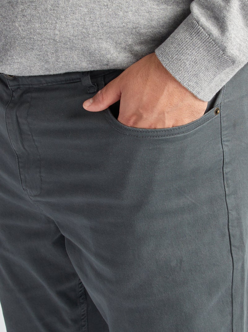 Pantalon slim - L32 Vert - Kiabi