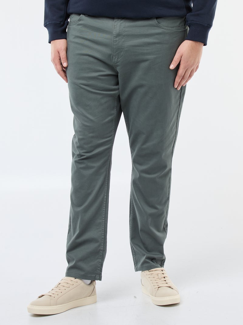 Pantalon slim - L34 Vert - Kiabi