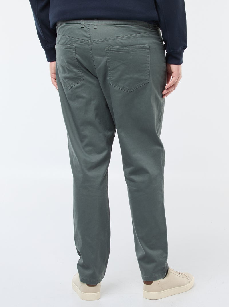 Pantalon slim - L34 Vert - Kiabi