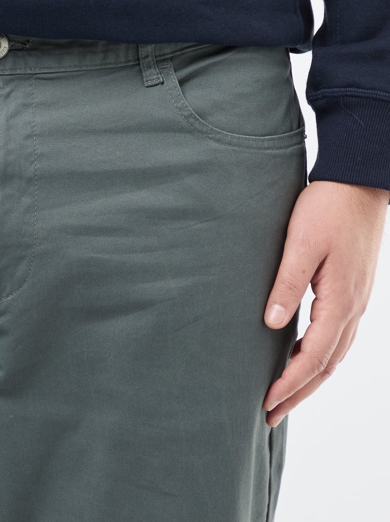 Pantalon slim - L34 Vert - Kiabi