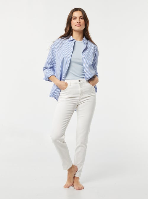 Pantalon slim en denim - L30 - Kiabi