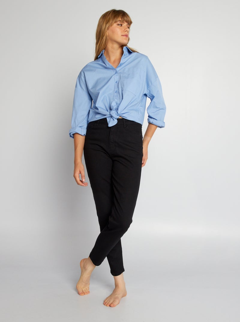 Pantalon slim en denim - L30 Noir - Kiabi