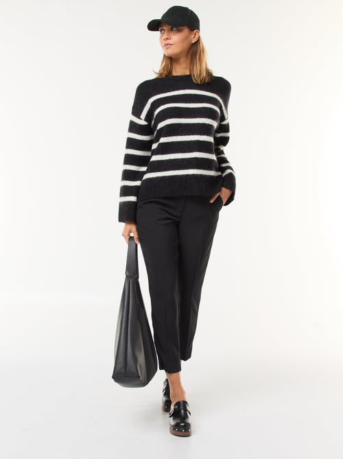 Pantalon slim femme uni à taille standard - Kiabi
