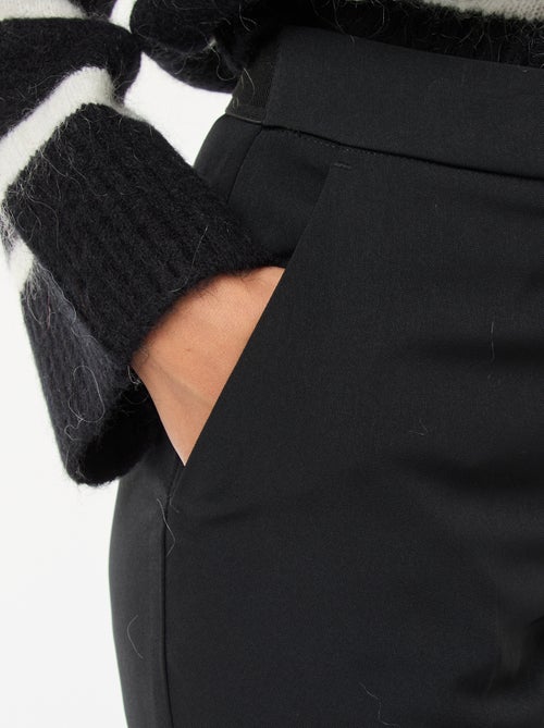 Pantalon slim femme uni à taille standard - Kiabi